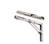 PZOFERLIN La formazione del personale Staffe pieghevoli for mensole e tavoli in acciaio inox, confezione da 2, 8-14 pollici, multicolore(2pcs Silver 10inch)