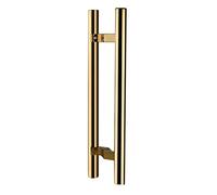 PZOFERLIN Maniglia doppia per porta doccia Coppia di maniglie for porte scorrevoli in acciaio inox, a spinta e a tiro, multicolore, 60-150 cm/23,6-59 pollici(Gold,80Cm)