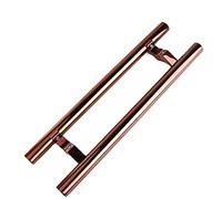 PZOFERLIN Maniglia doppia per porta doccia Coppia di maniglie for porte scorrevoli in acciaio inox, a spinta e a tiro, multicolore, 60-150 cm/23,6-59 pollici(Rose Gold,80Cm)