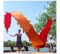 PZOFERLIN Nastro per Fitness e Danza del Drago Set di Streamer Fitness Dragon Poi con Corda oscillante a Forma di Testa di Drago Multicolore, Diverse Misure(Red,8M)