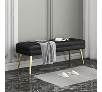 PZOFERLIN Panchina porta scarpe Panca portaoggetti for ingresso, porta scarpe, poggiapiedi, divano, piedistallo, multicolore 60-150 cm(Black,120cm)