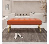 PZOFERLIN Panchina porta scarpe Panca portaoggetti for ingresso, porta scarpe, poggiapiedi, divano, piedistallo, multicolore 60-150 cm(Orange,60cm)