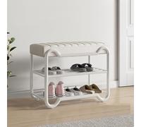 PZOFERLIN Panchina porta scarpe Panca portascarpe da ingresso con cuscino, diverse misure, rosa, oro, rosa e bianco(Pink White Frame,80 * 35 * 50cm)