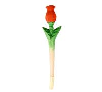 PZOFERLIN Penna a sfera, penna a inchiostro neutro Penna a sfera con inchiostro gel e penna roller intagliata in palissandro con motivo a rose. 1 pezzo