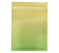 PZOFERLIN Sacchetti piatti con zip, 100 pezzi, sacchetti con cerniera richiudibili, in pellicola di alluminio, Mylar con tacca a strappo, multicolore, diverse misure (verde limone, 10 x 15 cm)