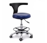 PZOFERLIN Sedie Sgabelli medici Sgabello for assistente dentale regolabile in altezza 460-610 mm, rotazione a 360°, in similpelle con braccioli e base a cinque stelle, confezione da 1(B1)