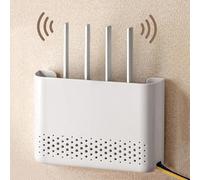 PZPIUGY Scatola Porta Router WiFi da Parete, Porta Modem da Parete, Porta Router da Muro, Organizer da Parete Scatola Nascondi Cavi, Scaffale Router(25.6X5X17cm)