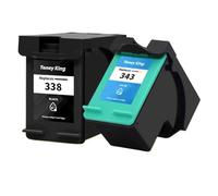 PZPSEQGM 338xl 343xl Sostituzione della cartuccia di inchiostro Compatibile con 338 343 per PSC 1507 1510 1600 1610 1610 1610V 1610xi 2350 2355 stampanti(1Black1Color)