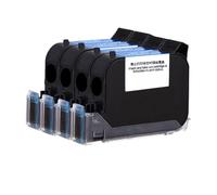 PZPSEQGM Cartuccia per inchiostro per solvente Eco Solvente da 25,4 mm per stampanti portatili cartuccia inchiostro invisibile 600 dpi portatili con data di scadenza compatibile(25.4mm Black 3pcs)