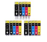 PZPSEQGM CARTUGHI DI INK 15PCS Compatibili con PGI-5 CLI-8 PGI5 CLI8 per IP4200 IP4300 IP4500 MP500 IP5200 MP530 MP600 MP610 MP800 Printers(3set 15PK)