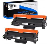 PZPSEQGM TN830 Toner Cartuccia TN830XL Pacchetto per MFC-L2807DW HL-L2465DW DCP-L2640DW HL-L2405W Disponibile in 1 2 4 10 Opzioni di conteggio(2PK)