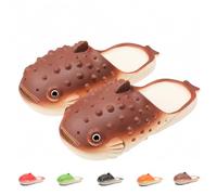 PZPUE Pantofole a forma di pesce piumino, per donne e uomini, zoccoli a forma di pesce carino, pantofole leggere, suola morbida antiscivolo, sandali da giardino e spiaggia