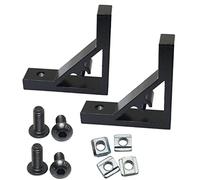 PZRT 2 staffe angolari in alluminio con angolo di 90 gradi 2020, connettori angolari con viti di montaggio e dadi, colore nero