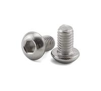 Pzrt 50PCS m3 x 8 mm Button Head socket Cap viti,304 in acciaio INOX a brugola esagonale viti a testa pulsante