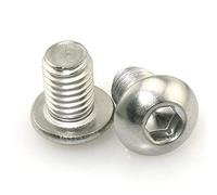 Pzrt 50PCS m3 x 8 mm Button Head socket Cap viti,304 in acciaio INOX a brugola esagonale viti a testa pulsante