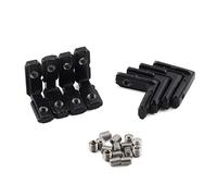 PZRT - Confezione da 8 staffe angolari a forma di L, profilo in alluminio a 90 gradi, con viti M5, adatto per profili di estrusione in alluminio serie 2020