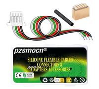 pzsmocn 10 set/40 pezzi Mini Micro JST-SH-SMD-VHR 1,0 mm 4 pin 30 AWG Kit Cavo in Silicone, Connettore Femmina con Filo 20cm e Spina Maschio IC, per Strisce luminose a LED, Giocattoli RC, Batterie