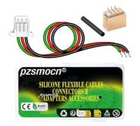 pzsmocn 15 set/60 pezzi Mini Micro JST-SH-SMD-HHR 1,0 mm 3 pin 30 AWG Kit Cavo in Silicone, Connettore Femmina con Filo 20cm e Spina Maschio IC, per Strisce luminose a LED, Giocattoli RC, Batterie