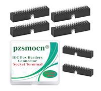 Pzsmocn 20 Pezzi IDC 2 * 15 Doppia Fila 2,0 mm Passo JTAG ISP 30 Pin Dritto Inserisci Scatola Connettore Adattatore Cavo Presa Maschio Terminali per Progetti di Dispositivi Elettronici PCB.