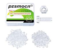 pzsmocn 200 Pezzi/100 Set M3*12 mm Viti a Testa Tonda con Croce in Plastica