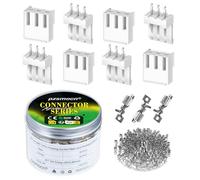 pzsmocn 250 Pezzi/50 Set JST VH 3,96 mm Passo 3 Pin Femmina Guscio e Maschio Adattatore Connettore Spina Presa Terminale Cavo Filo 24-18 AWG Assemblaggi, Testata Kit Perno Crimpatura