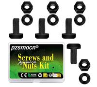 pzsmocn 300 Pezzi/100 Set M4*10 mm Viti a Testa Tonda con Croce in Nylon | Compatibile Arduino Raspberry Pi Sensore Shield Modulo Scheda Elettronico 100 M4 10 Rondelle Nera Plastica Dadi Esagonali