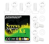 pzsmocn 300 Pezzi/100 Set M4*20 mm Viti a Testa Tonda con Croce in Nylon | Compatibile Arduino Raspberry Pi Sensore Shield Modulo Scheda Elettronico 100 M4 20 Kit Bianco Plastica Dadi Esagonali