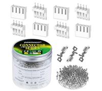 pzsmocn 300 Pezzi/50 Set JST VH 3,96 mm Passo 4 Pin Femmina Guscio e Maschio Adattatore Connettore Spina Presa Terminale Cavo Filo 24-18 AWG Assemblaggi, Testata Kit Perno Crimpatura