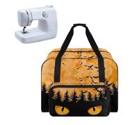 Pzuqiu Borsa per il trasporto della macchina da cucire portatile, imbottita, con copertura antipolvere per macchina da cucire, grande borsa per macchina da cucire, Pipistrello per Halloween., Borsa