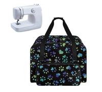 Pzuqiu Borsa portatile per macchina da cucire con fondo antiscivolo, compatibile con macchine da cucire standard, Love Dog Paw, Borsa per macchina da cucire