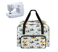 Pzuqiu Borsa portatile per macchina da cucire con fondo antiscivolo, compatibile con macchine da cucire standard, Panda Moon, Borsa per macchina da cucire