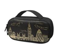 Pzuqiu British Architecture - Borsa refrigerante per diabetici, leggera, da viaggio, per penna per insulina e forniture per diabetici, custodia per medicinali con manico laterale