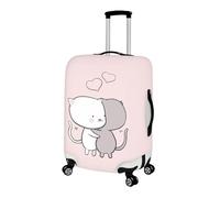 Pzuqiu Copertura per bagagli da 45,7 a 81,7 cm, per trolley da viaggio, per lavoro, scuola, viaggi e uso quotidiano, Cute Cats Rosa, L (25-28 inch suitcase)