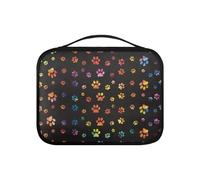 Pzuqiu Custodia per libri biblici in pelle PU, borsa per bibbia da donna, robusta custodia protettiva per la Bibbia, grande, Zampe di cane arcobaleno, Taglia unica