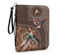 Pzuqiu Custodia per libri da donna, grande, multifunzione, per cancelleria, matite, bibbia, Colibrì, L-10.2"x7"x1.9"