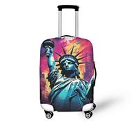 Pzuqiu Custodia protettiva per valigia, adatta per valigie da 45-81 cm, accessori da viaggio, Statua della Libertà, M (22-24 inch suitcase)