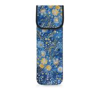 Pzuqiu Delicata margherita resistente al calore in neoprene ferro arricciacapelli borsa piastra per capelli custodia per organizer da viaggio 38,1 x 12,7 cm