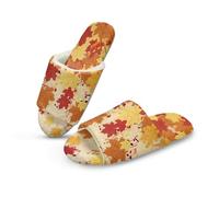 Pzuqiu Pantofole da donna, morbide e comode, in memory foam, con suola in gomma antiscivolo, per interni ed esterni, Congedo d'acero del Ringrazi, 40/41 EU