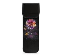Pzuqiu Shiny Rose - Custodia in neoprene resistente al calore, per ferro arricciacapelli, 38,1 x 12,7 cm