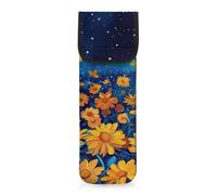 Pzuqiu Starry Daisy - Custodia per ferro arricciacapelli in neoprene, resistente al calore, per organizer da viaggio, 38,1 x 12,7 cm