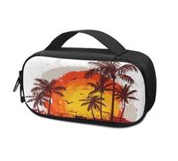 Pzuqiu Sunset Palm Tree Insulina Cooler per Diabetico Custodia da viaggio Diabetico Isolato Organizzare Medicina Penna Isolata Borsa di Raffreddamento Portatile Medicine Storage
