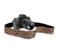 Pzuqiu Tracolla regolabile per fotocamera con sgancio rapido, adatta a tutte le fotocamere DSLR/SLR, cinghia antiscivolo per fotocamera, Leopard, Taglia unica