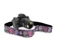 Pzuqiu Tracolla regolabile per fotocamera per fotografi con sgancio rapido per fotocamere DSLR/SLR, cinghia antiscivolo, Mandala Boho, Taglia unica