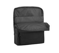 Pzuryhg Borsa per pannello solare, da viaggio impermeabile a doppio strato, organizer in nylon imbottito con tasche multiple e tracolla, portaoggetti portatile per esterni, nero, 64,8 x 55,9