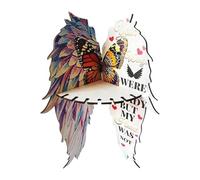 Pzuryhg Butterfly Wing Corner Shelf, Butterfly Shaped Angel Wing Shelfs Display Stand, Floating Storage Rack, Boho Home Wall Decor for Living Room, Bedroom (Wood)