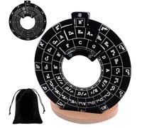 Pzuryhg Chord Wheel, Chord Wheel Guitar, Circles Of Fifths Chord Wheel, Guitar Music Theory Disc Circles Of Fifth,Circles Of Fifths Wheel Metal Aluminum Alloy Melody Tool Chord Wheel With Stand Holder