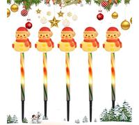 Pzuryhg Decorazioni Natalizie da Esterno - Luci da Via per Le Vacanze - Display Babbo Natale Impermeabile da 5 Pezzi, Ornamenti Romantici, Ideale per la Notte del Patio Prato Giardino