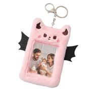 Pzuryhg Devil Plush Card Holder, Cute Card Sleeves Cover, Lanyard Badge Sleeve, Photocard Holder Keychain, Devil Card Case, Plush Devil Keychain, Cute Card Protector, Card Holder for Girl