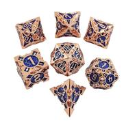 Pzuryhg Dice, dungeons & dragon Dice, D And D Dice, Set di dadi poliedrici, 7 pezzi in metallo dadi set nero blu Dadi, frammenti RPG D e D Dice dungeons & drago Gioco di ruolo