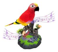 Pzuryhg Electronic Talking Parrot Bird Toy With Motion Sensor, Realistic Chirping Sound And Head Movement, Fun Interactive Toy For Kids And Adults, Home Decoration, Desk Or Bedroom